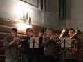 Studierende mit Blechblasinstrumenten